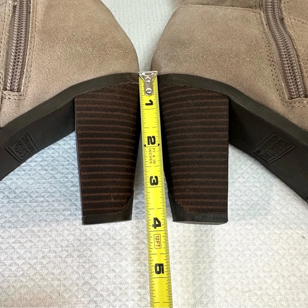 Kenneth Cole‎ Suede Tan Taupe Over the Knee Boots Boho Cottage Core EUC